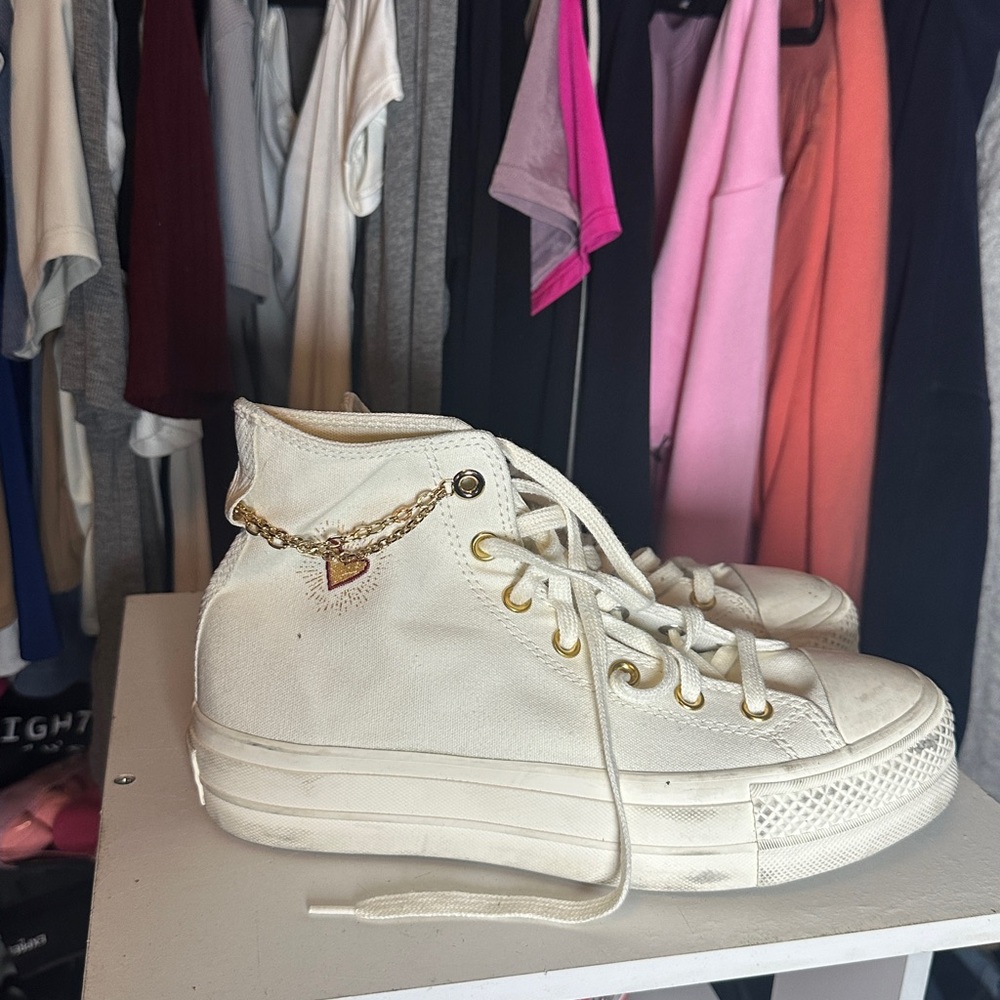 Converse White High-Top Canvas Sneakers